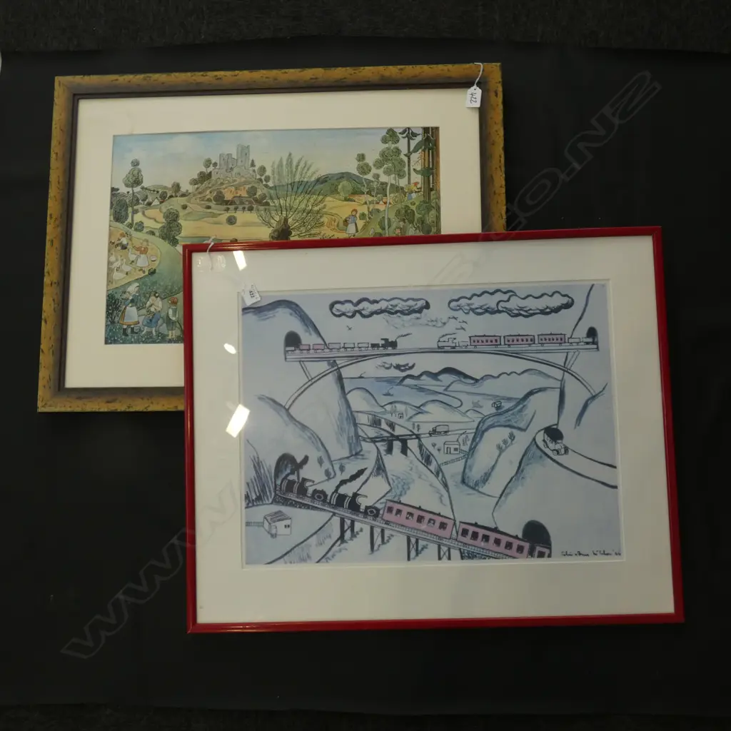 2 PRINTS - 1x Colin McCahon. 1 W/OUT GLASS 430 X 580MM Image 1++