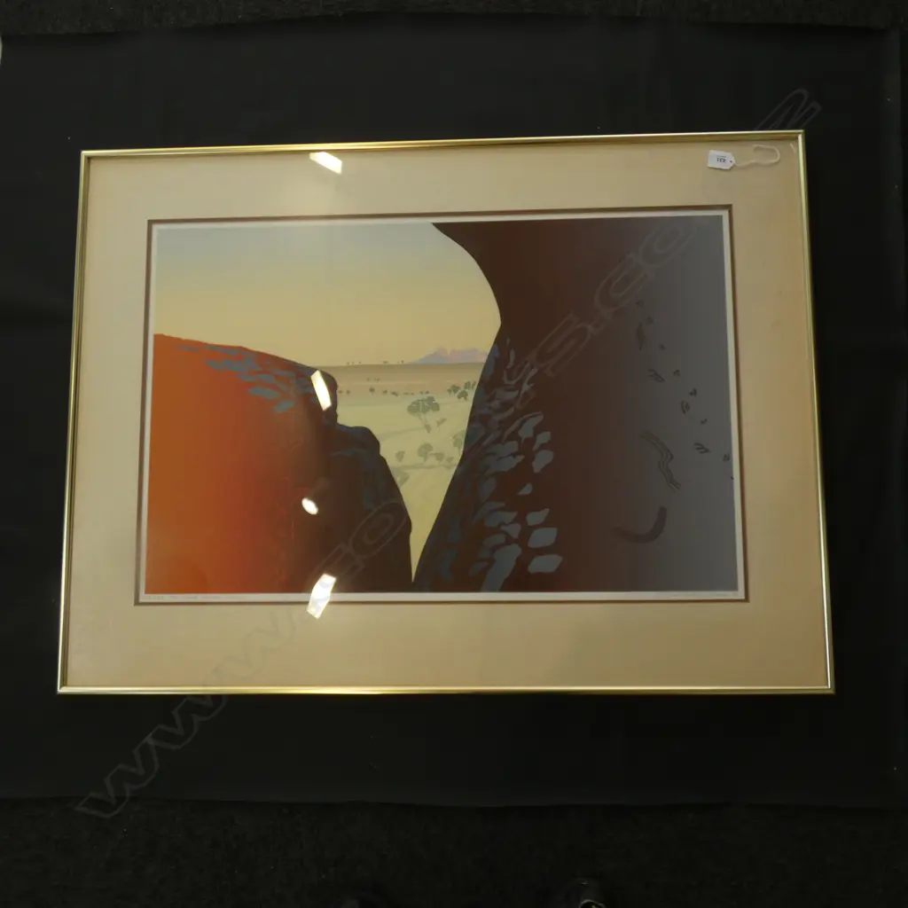 LTD ED. SCREENPRINT DESERT SCENE 'THE REAL WORLD, ULURU' 77/99 BY MALCOLM WARR  Image 1++