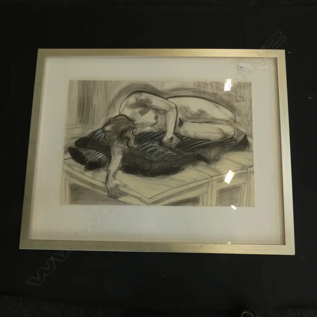 CHARCOAL - NUDE SIGNED JB 450 X 660MM Image 1++