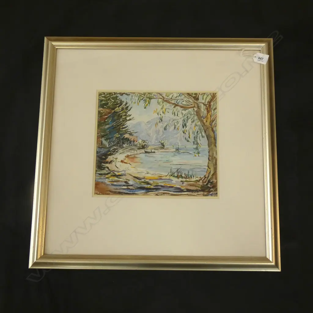ORIGINAL WATERCOLOUR ENA B JEANS LAKE HAWEA OUTLET 240 X 280 MM Image 1++