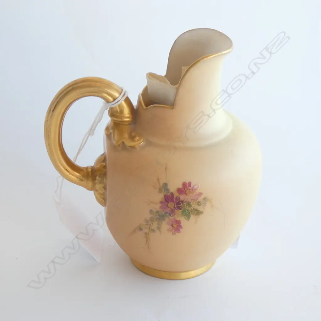 (17965)ROYAL WORCESTER PEACH GROUND JUG H.110MM Image 1++