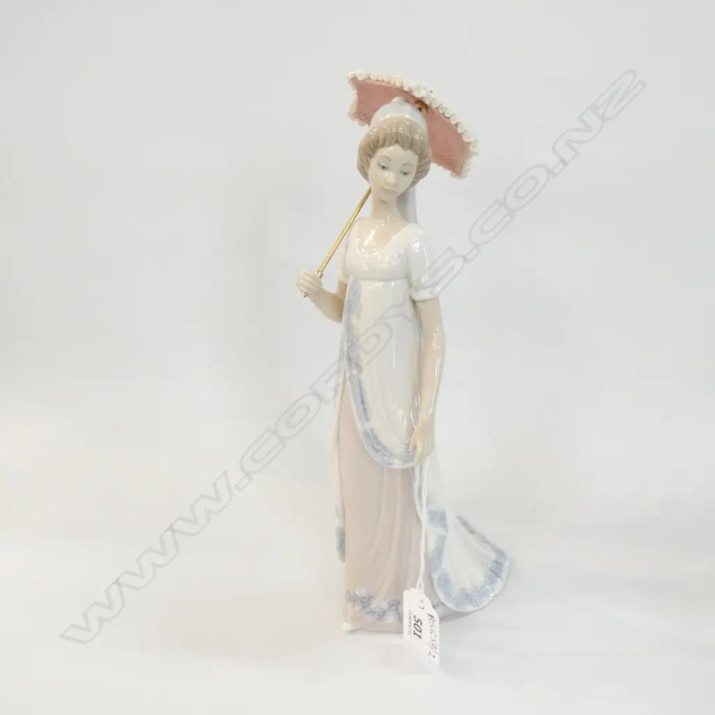 LLADRO 'VIENNESE LADY' w. PARASOL H.270mm Image 1++
