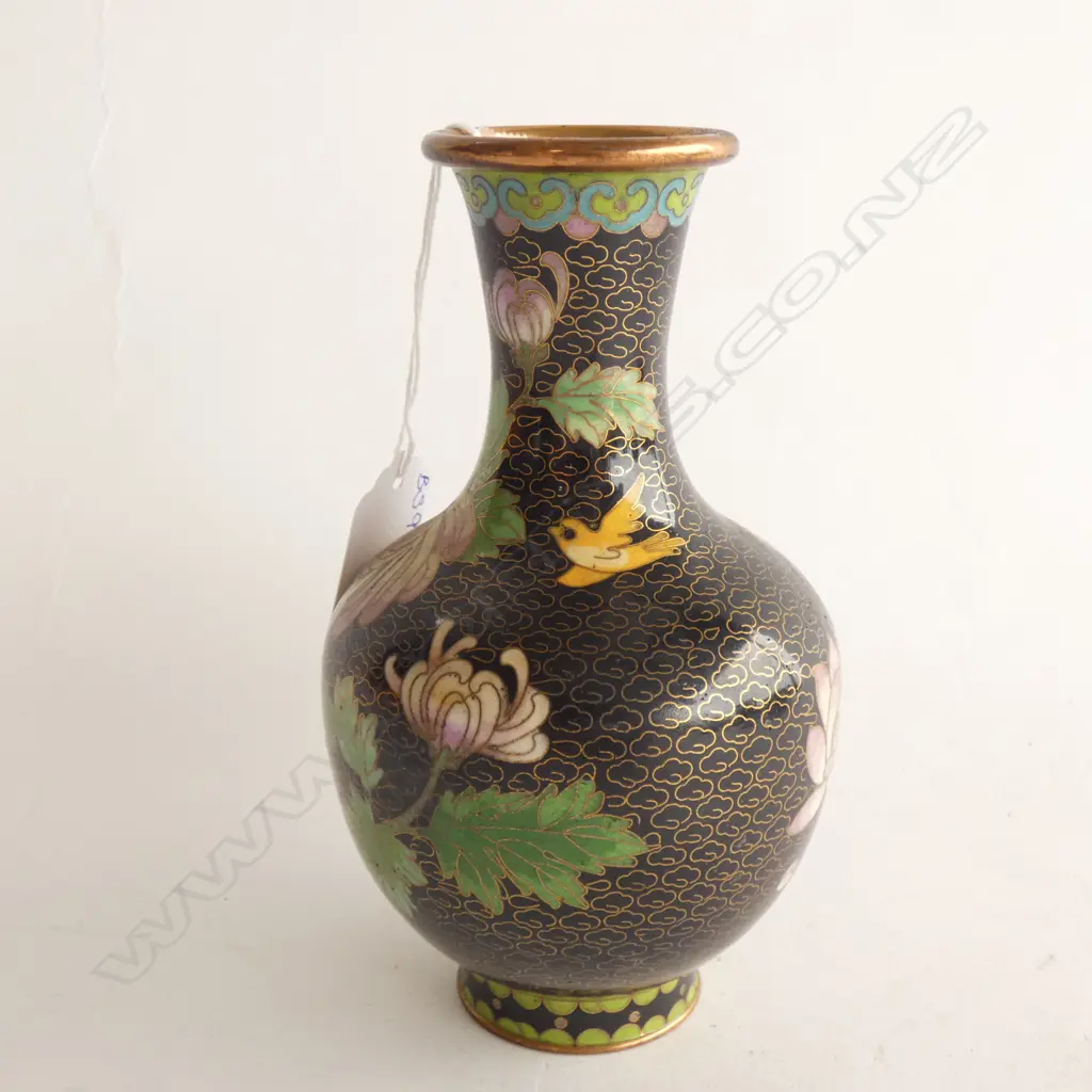 CLOISONNE VASE H. 165MM Image 1++