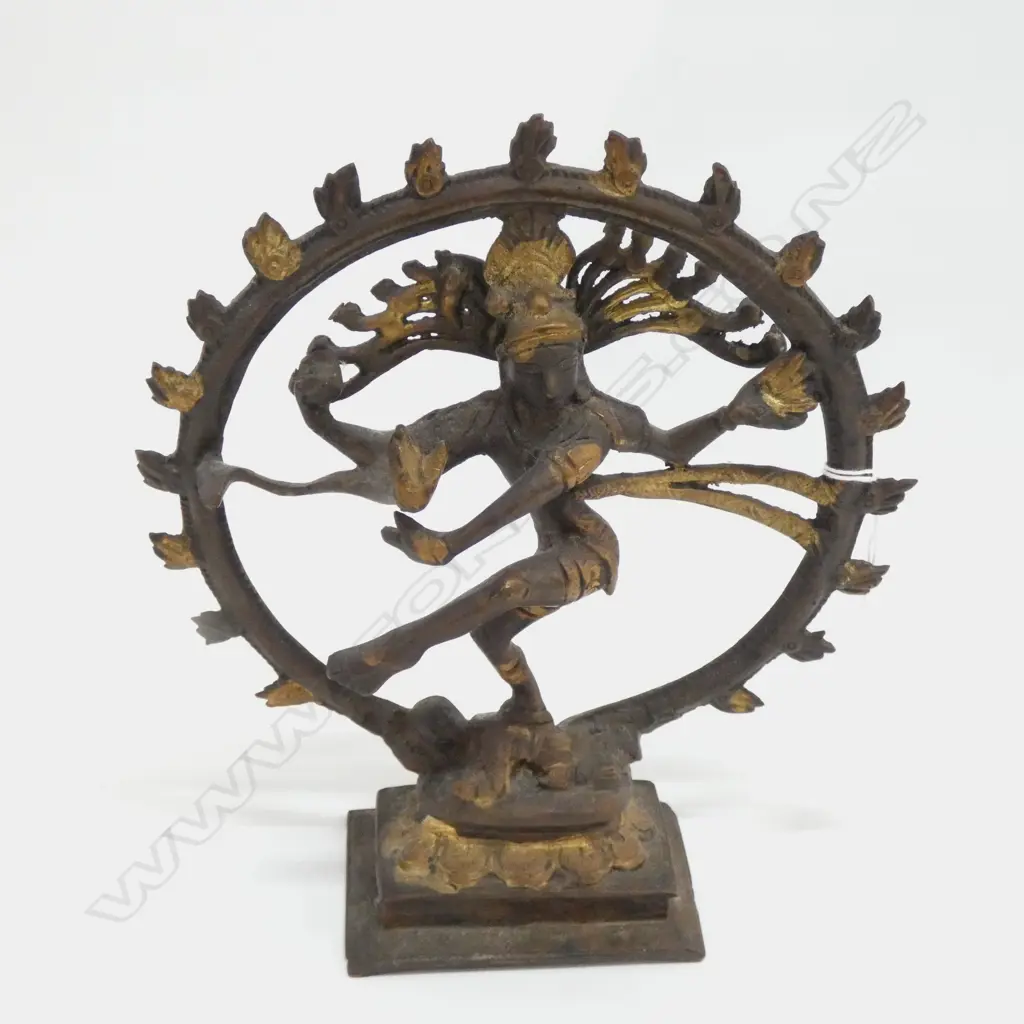 BRONZE & GILT INDOIAN SHIVA DANCING FIGURE Image 1++