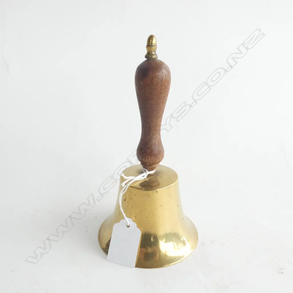 BRASS BELL WITH WOODEN HANDLE L 175MM Image 1++
