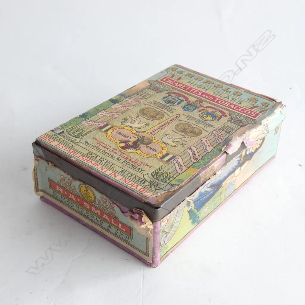 VINTAGE MACROPOLO & CO CIGARETTE BOX L 108MM Image 1++