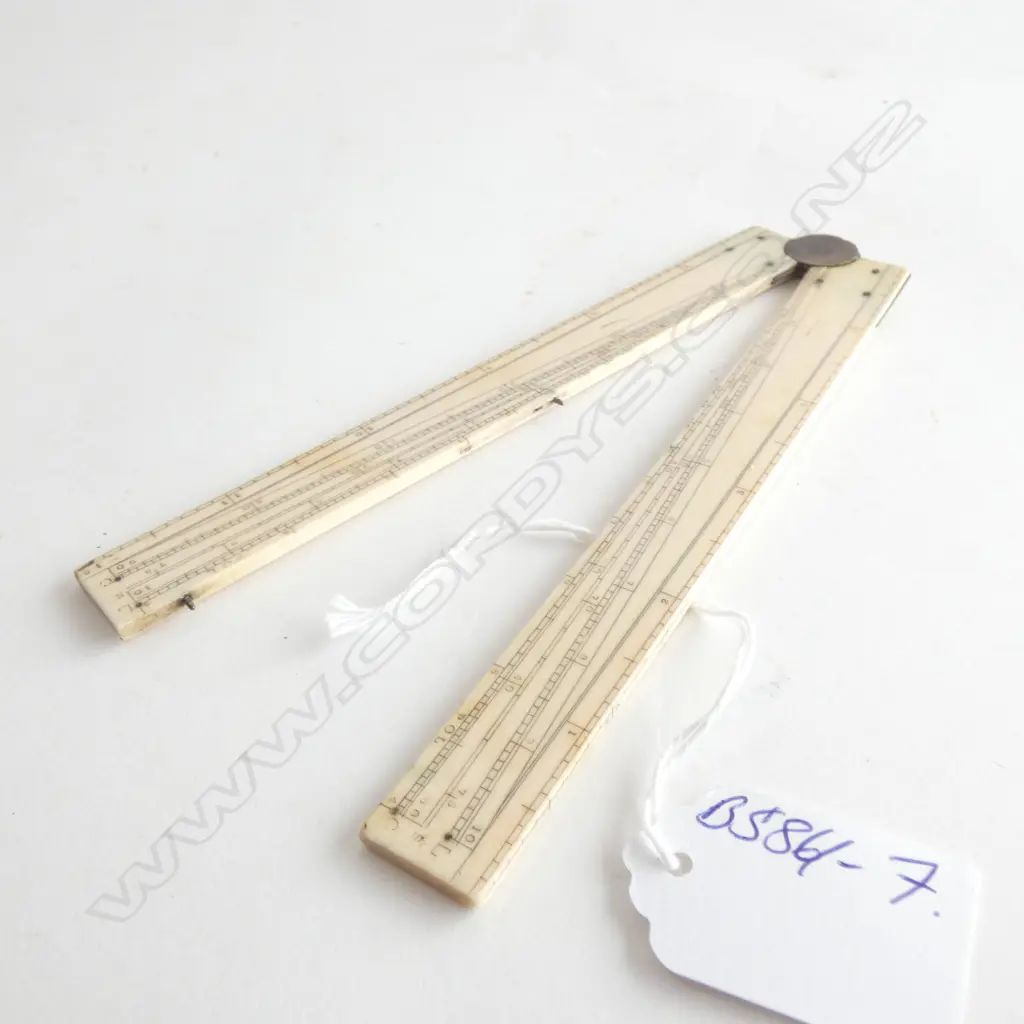 ANTIQUE 2 FOLD 12 INCH IVORY RULER / SCALE Image 1++