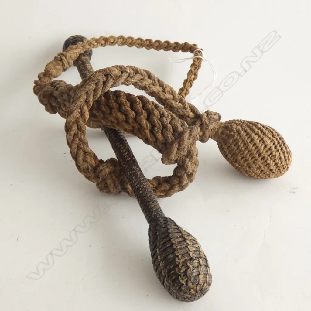 2 BOSUNS LEAD WEIGHTED KNOTTED COSH  1 L 600 &  1 260MM Image 1++