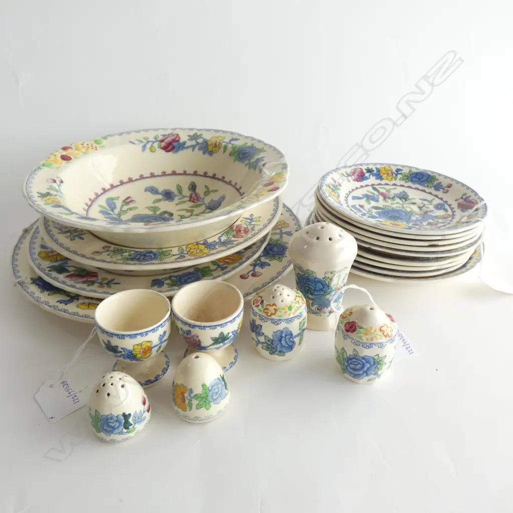 MASON IRONSTONE COLLECTION BLUE REGENCY CHINA PLATES BOWL CONDERMENTS ETC Image 1++