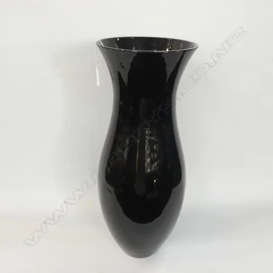 LG BLACK MURANO GLASS FLOOR VASE H. 500MM Ex Sultan of Brunei 
