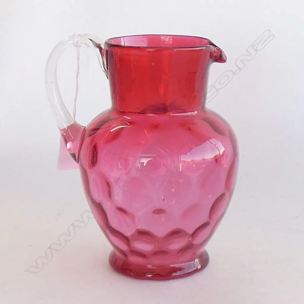 VICT. CRANBERRY DIMPLED JUG Image 1++