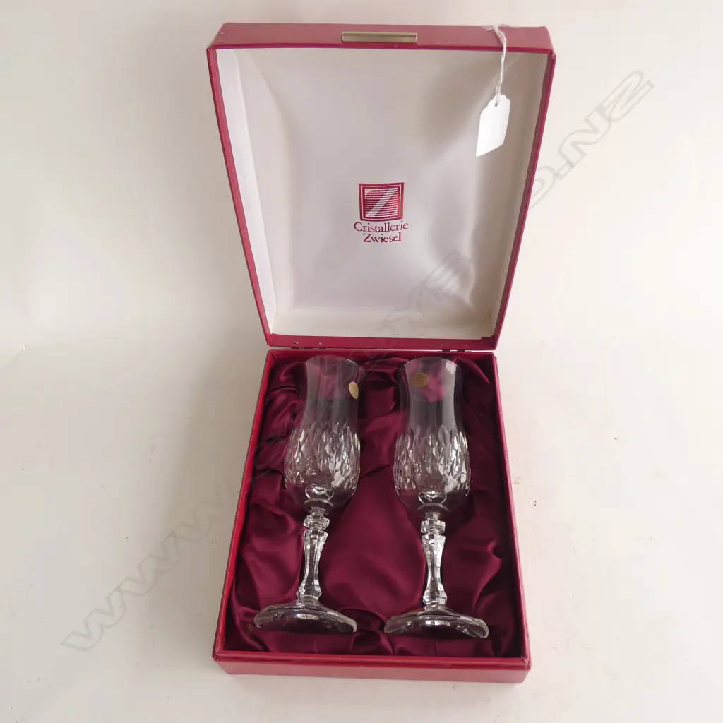 PR ZWIESEL GERMAN CRYSTAL CHAMPAGNE FLUTES - BOXED  Image 1++