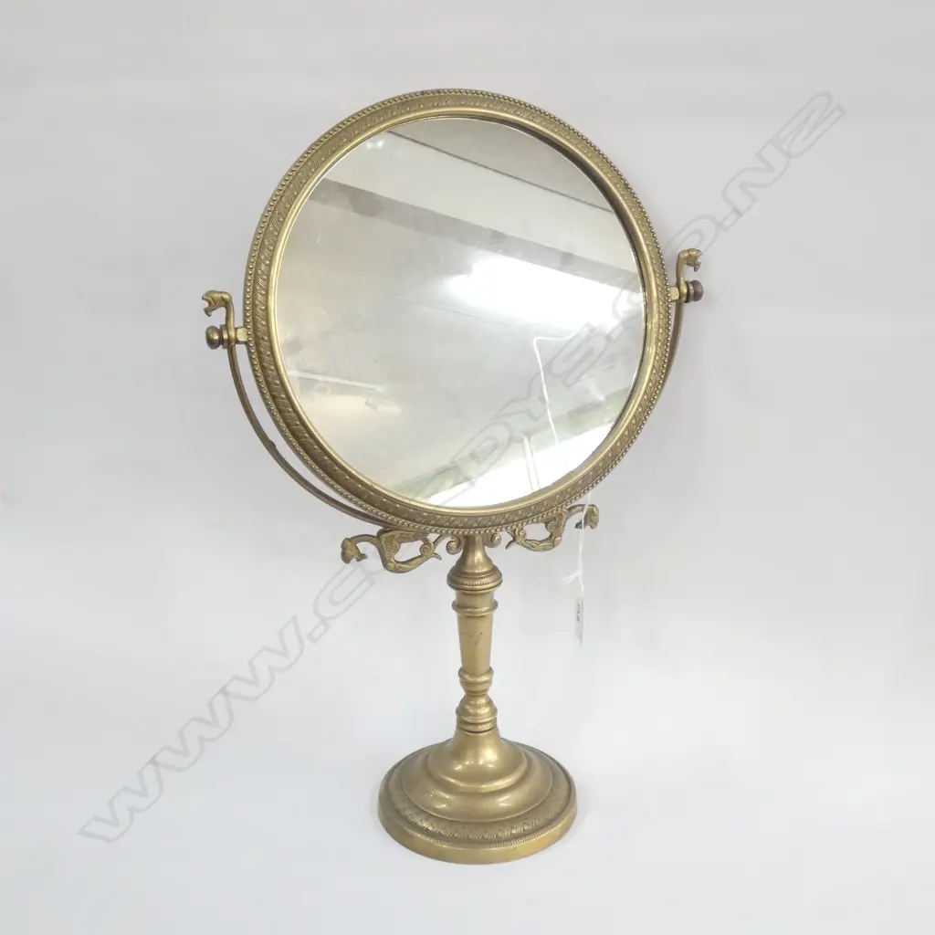 VINTAGE BRASS VANITY MIRROR H. 250MM Image 1++