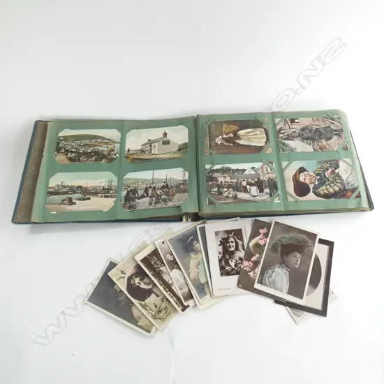Ready ALBUM OF VINTAGE MAINLY NZ & ENGLISH POSTCARDS