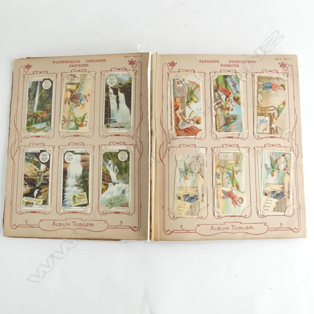 ALBUM OF TOBLER & CO CHOCOLATE CARDS C1900 Image 1++