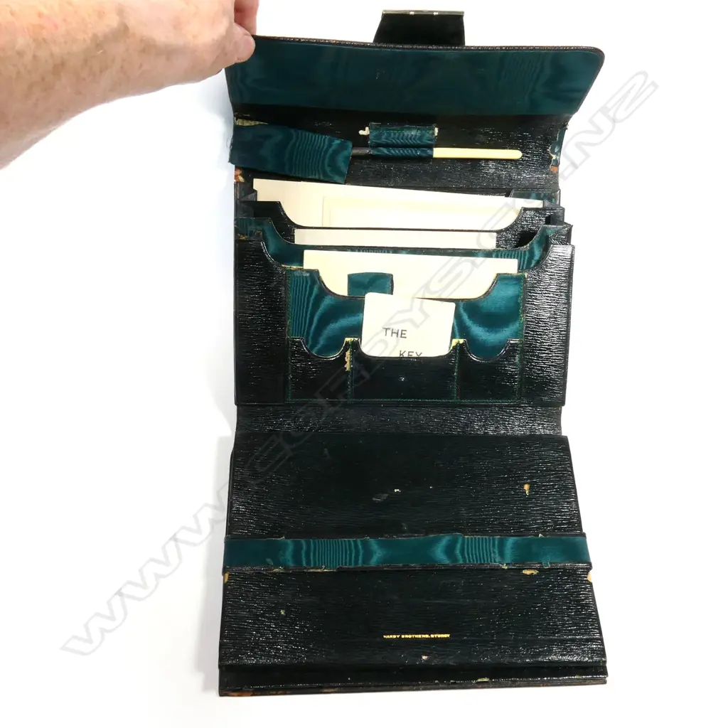 Black Leather Travelling Writing Case, Image 1++