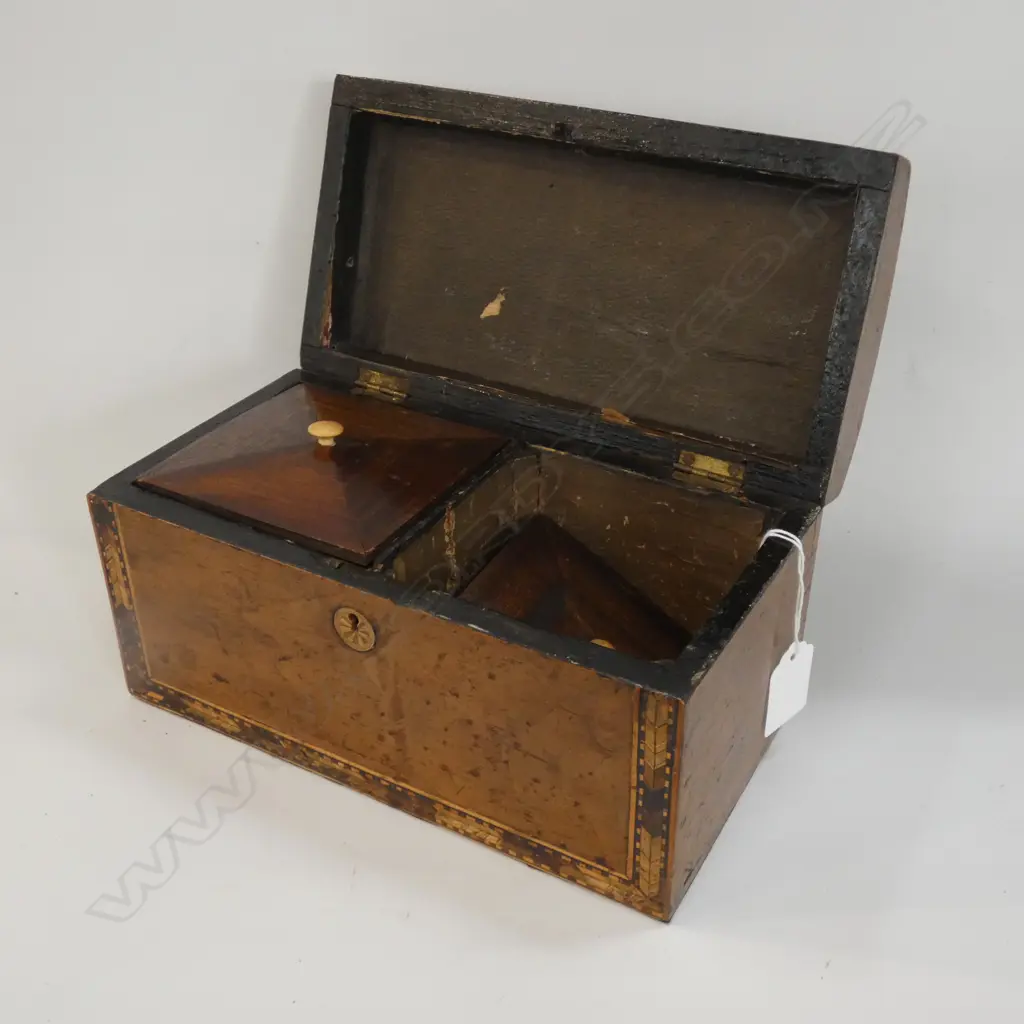 ENGLISH INLAID TEA CABINET, NO KEY, 230 X 120 X 130MM Image 1++
