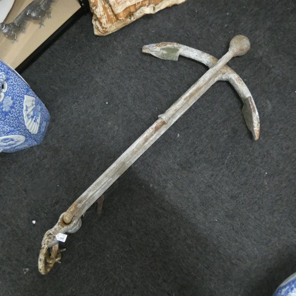 OLD SHIPS STEEL ANCHOR KEDGE ADMIRALTY TYPE Image 1++