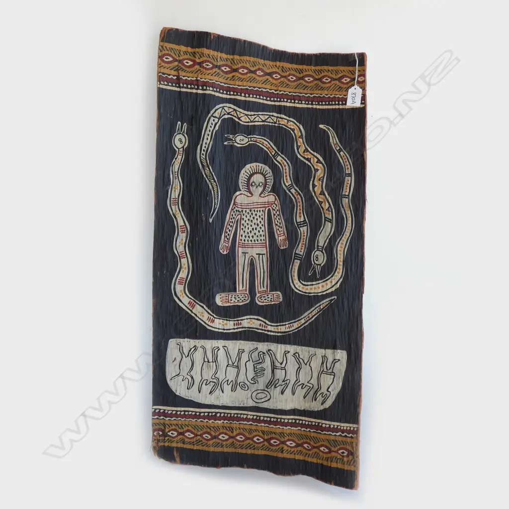 AUSTRALIAN ABORIGINAL BARK PAINTING Image 1++
