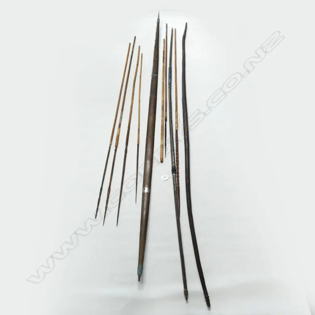 3 PNG PALMWOOD BOWS & 7 ARROWS. LONGEST 1975mm Image 1++