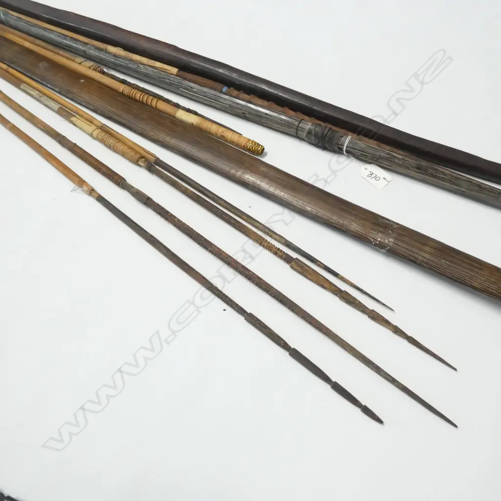 3 PNG PALMWOOD BOWS & 7 ARROWS. LONGEST 1975mm Image 1++