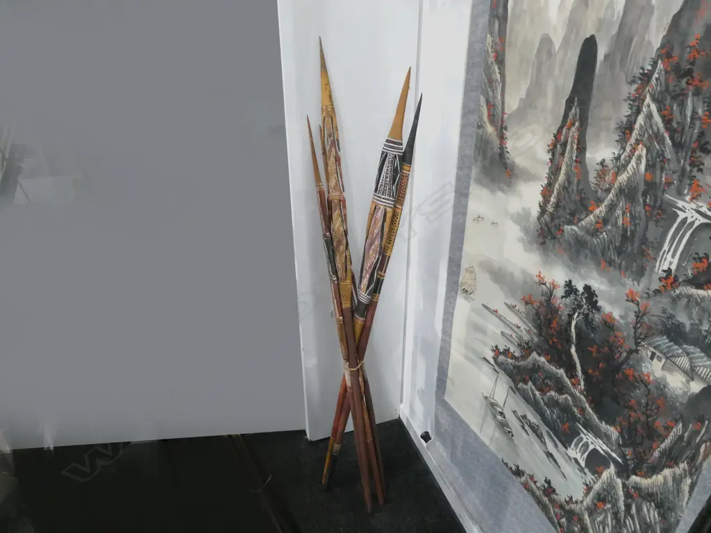 6 ABORIGINAL ARNHEMLAND SPEARS. LONGEST 1360mm Image 1++