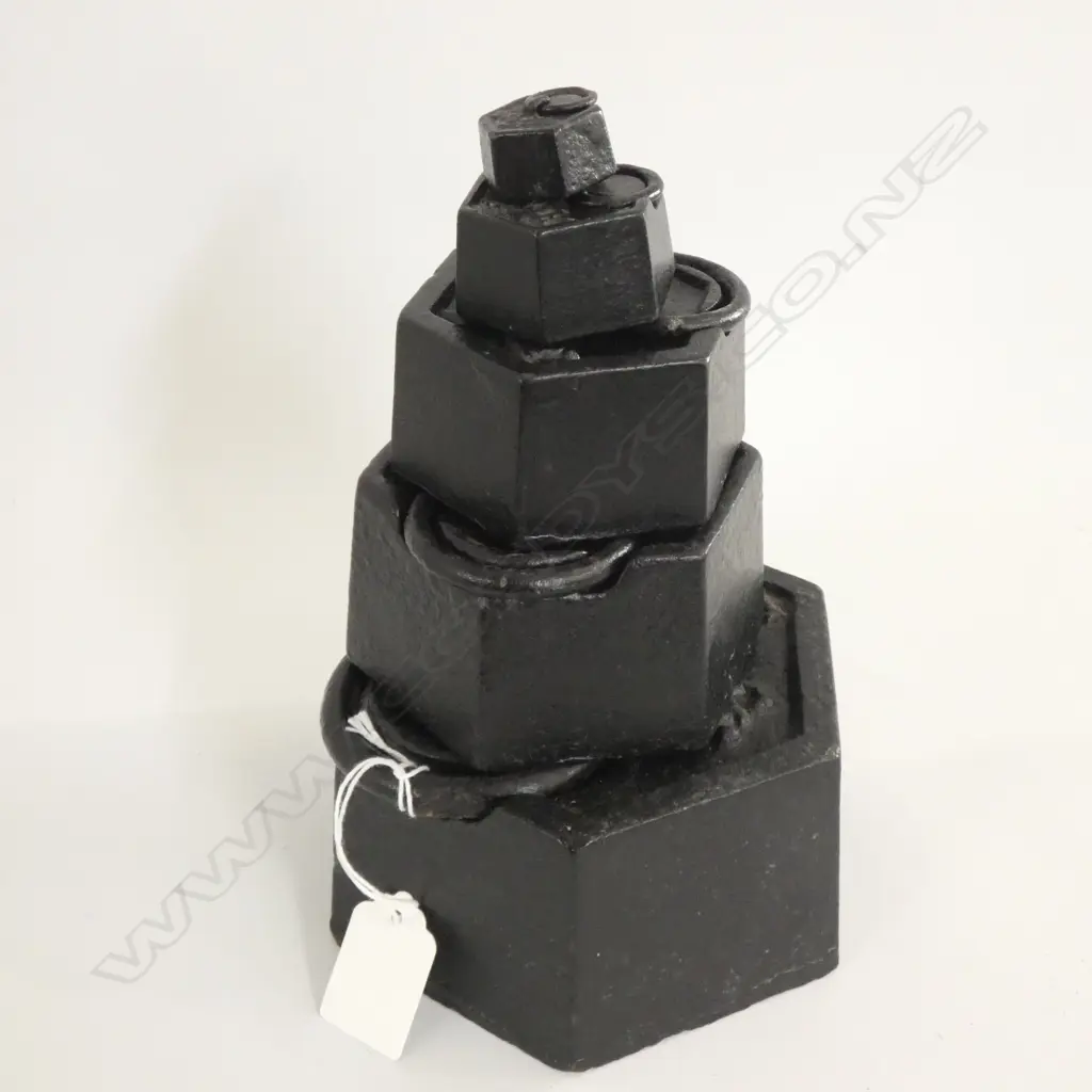 SET 5 CAST IRON WEIGHTS WITH HANDLES - HEAVIEST 5KG Image 1++
