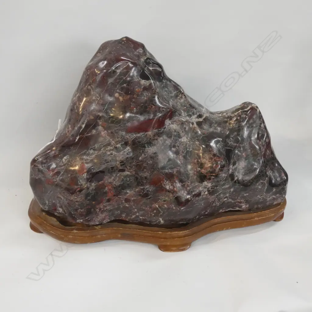 JAPANESE SCHOLAR STONE ON BASE, 400 X 180 X 270MM Image 1++