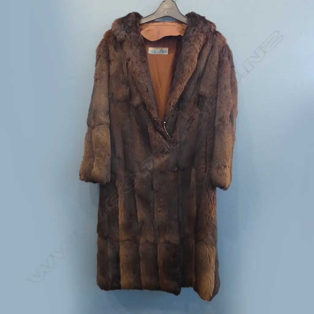 DARK BROWN RABBIT FUR COAT Image 1++