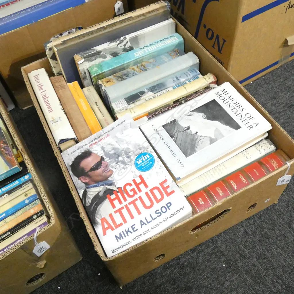 BOX OF MOUNTAINEERING BOOKS Image 1++