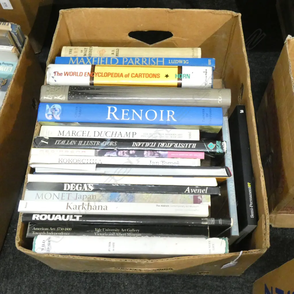 BOX OF ART BOOKS, INCL. DISNEY Image 1++