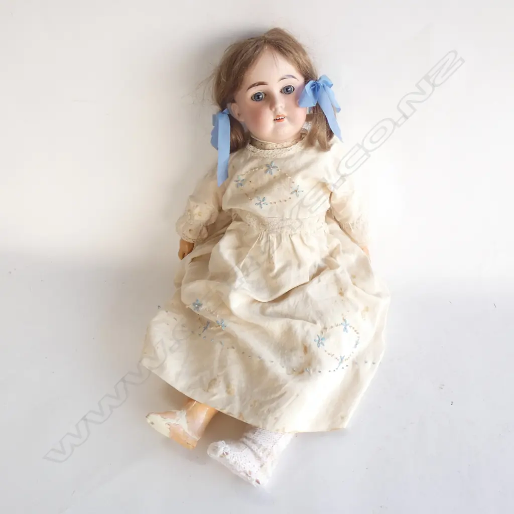 ANTIQUE GERMAN BISQUE DOLL St. W&CO FIXED EYES 500MM Image 1++