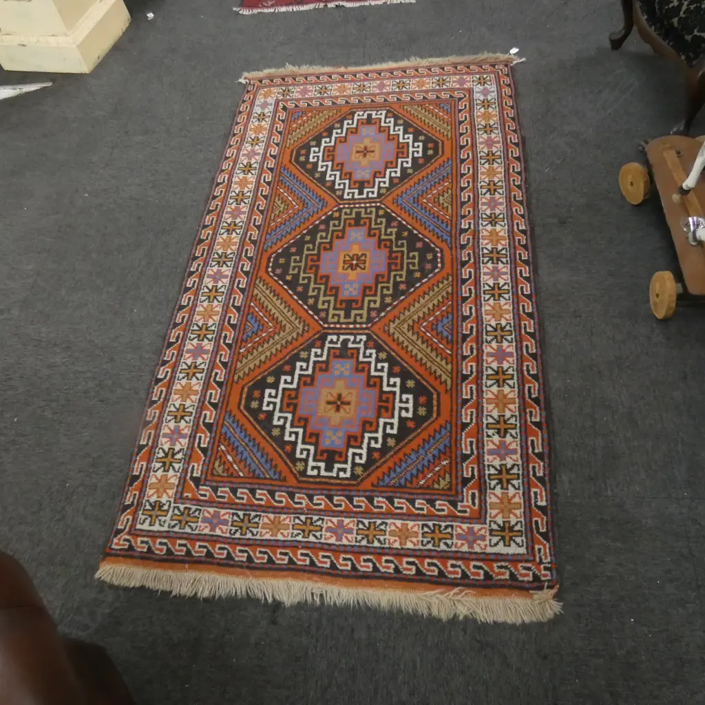 LG AFGHAN HAND WOVEN RUG Image 1++