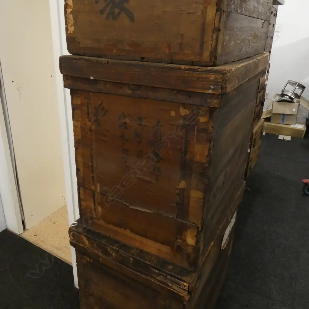 OLD CEDARWOOD METAL LINED TEA BOX W730 D490 H600mm Image 1++