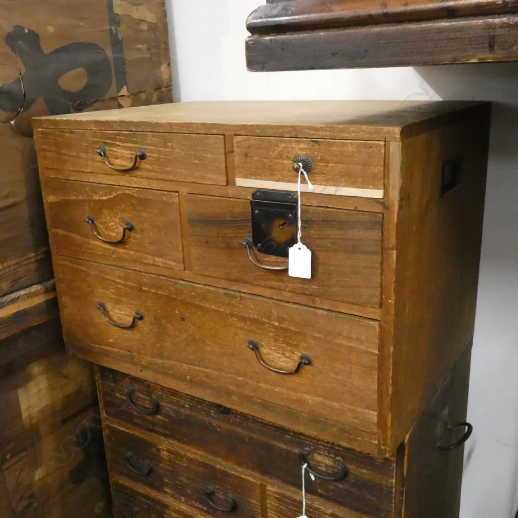 SMALL OLD  JAPANESE TANSU CABINET Image 1++