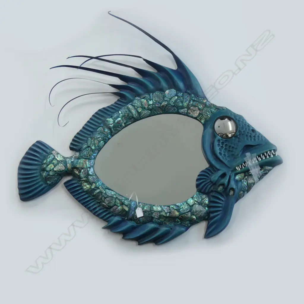RESIN AND PAUA FRAMED MIRROR Image 1++