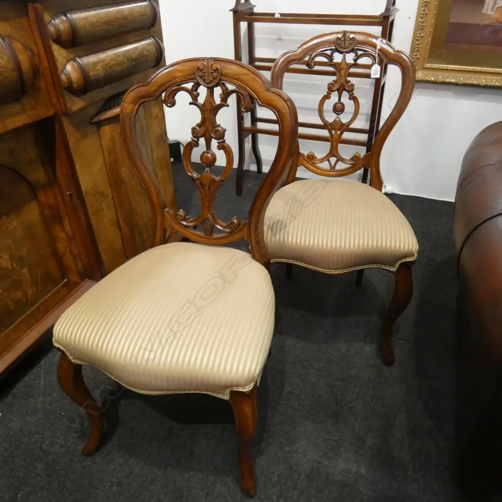 PR OF  VICTORIAN BALLOON BACK CHAIRS Image 1++