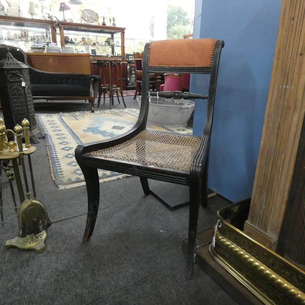 PR OF EBONISED REGENCY SIDE CHAIRS Image 1++