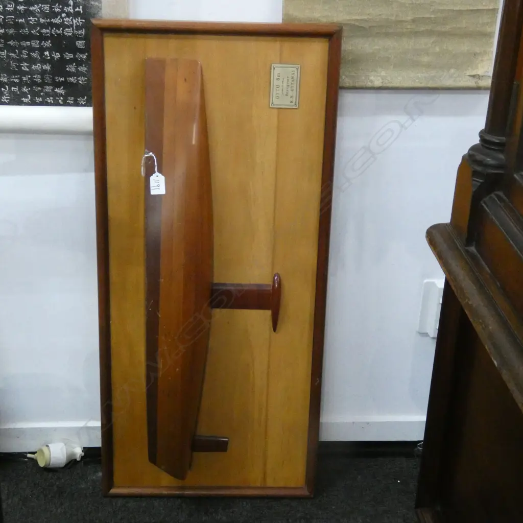 VINTAGE MAHOGANY HALF HULL MODEL Image 1++