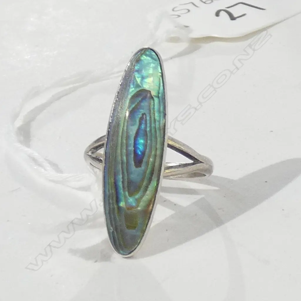 SILVER AND PAUA RING Image 1++