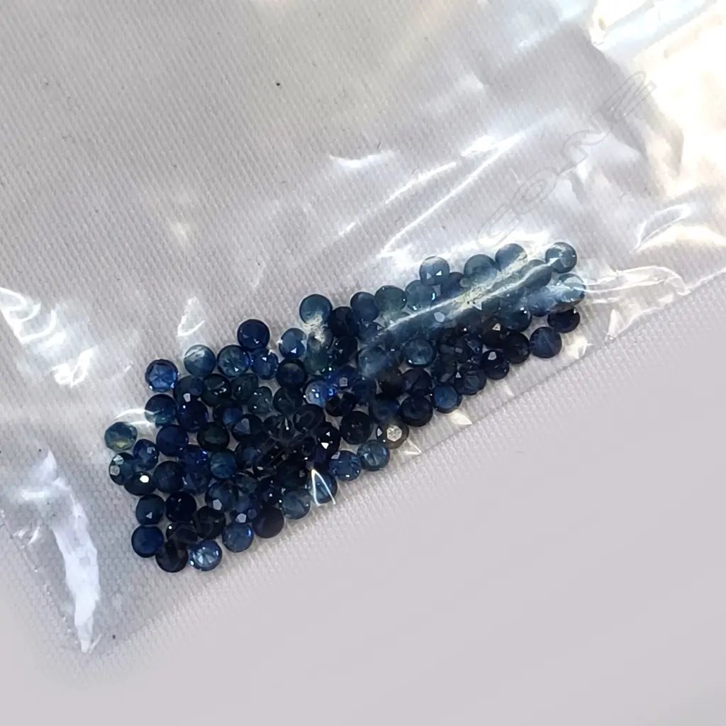 BAG 10CT ROUND FACETED 2.7MM SAPPHIRES  Image 1++
