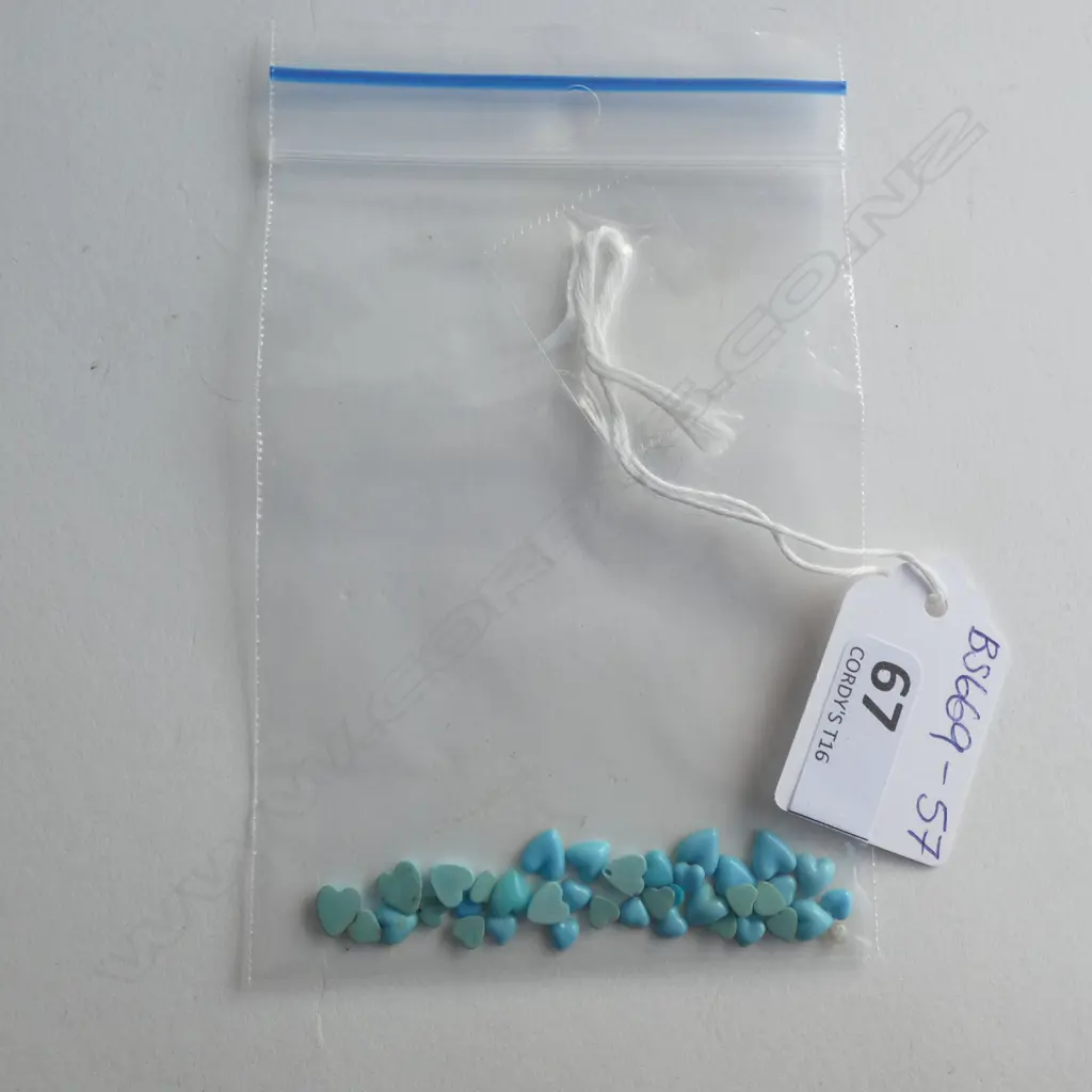 BAG HEART SHAPED TURQUOISE Image 1++