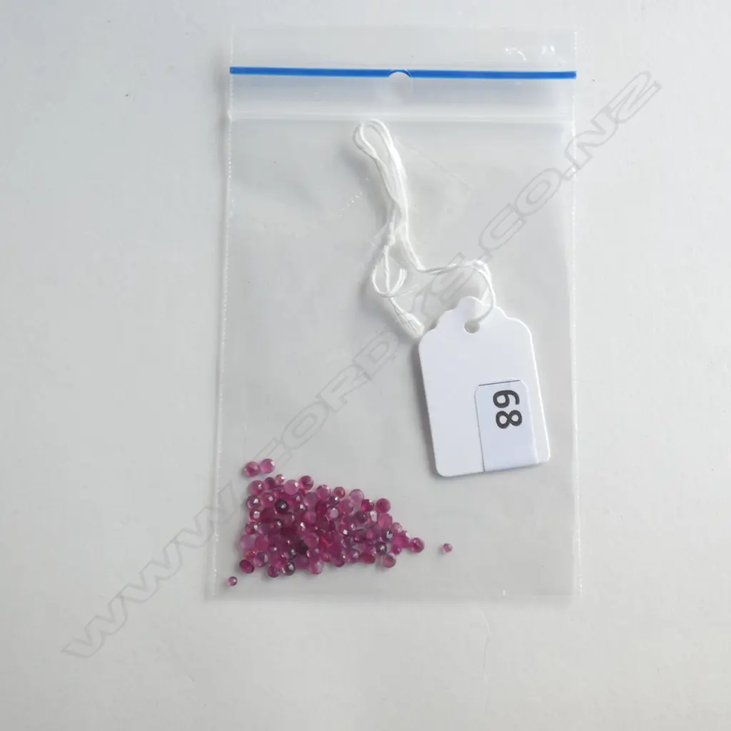 10CT FACETED ROUND RUBIES  Image 1++