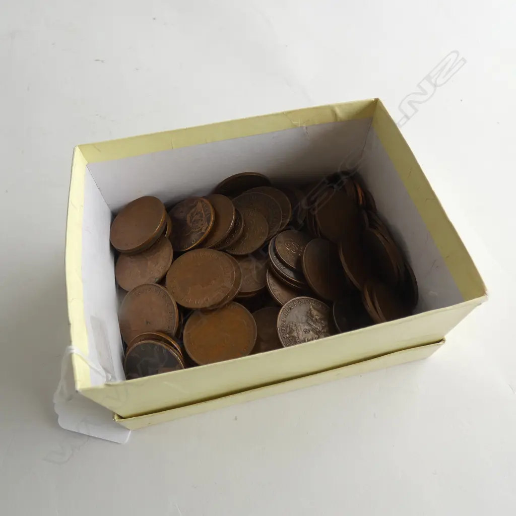 BOX OF PENNYS AND HALF PENNYS, UK, NZ & AUST Image 1++