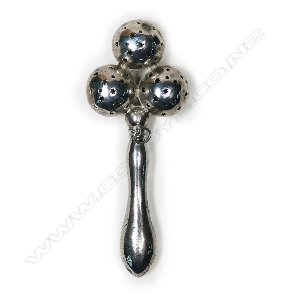 A silver baby rattle, Image 1++