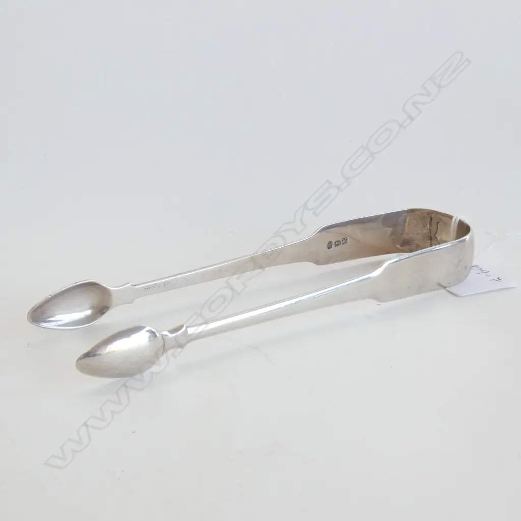 GEORGE III SILVER SUGAR TONGS LONDON 1805 44gm Image 1++
