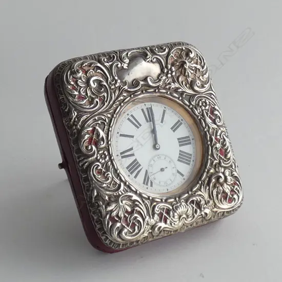 CHESTER 1902 SILVER COVERED P/WATCH STAND + WATCH