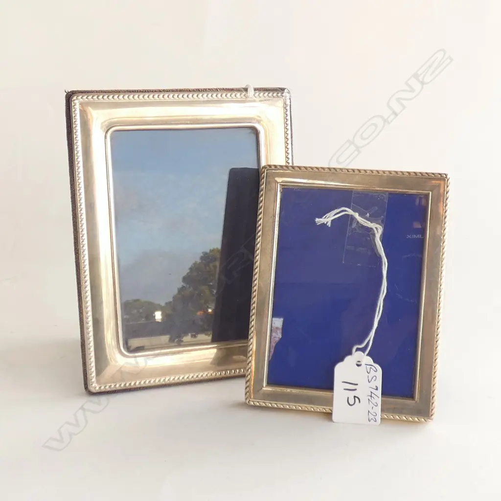 TWO GRADUATED STG SILVER PHOTO FRAMES; ONE 125 X 160MM & ONE 125 X 100MM Image 1++