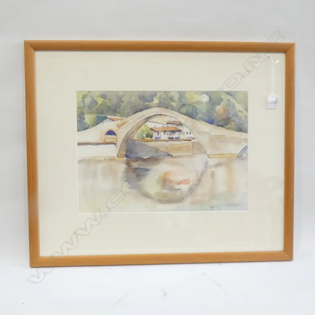 W/C BY DUNCAN HODGSON, ITALIAN CANAL SCENE Image 1++