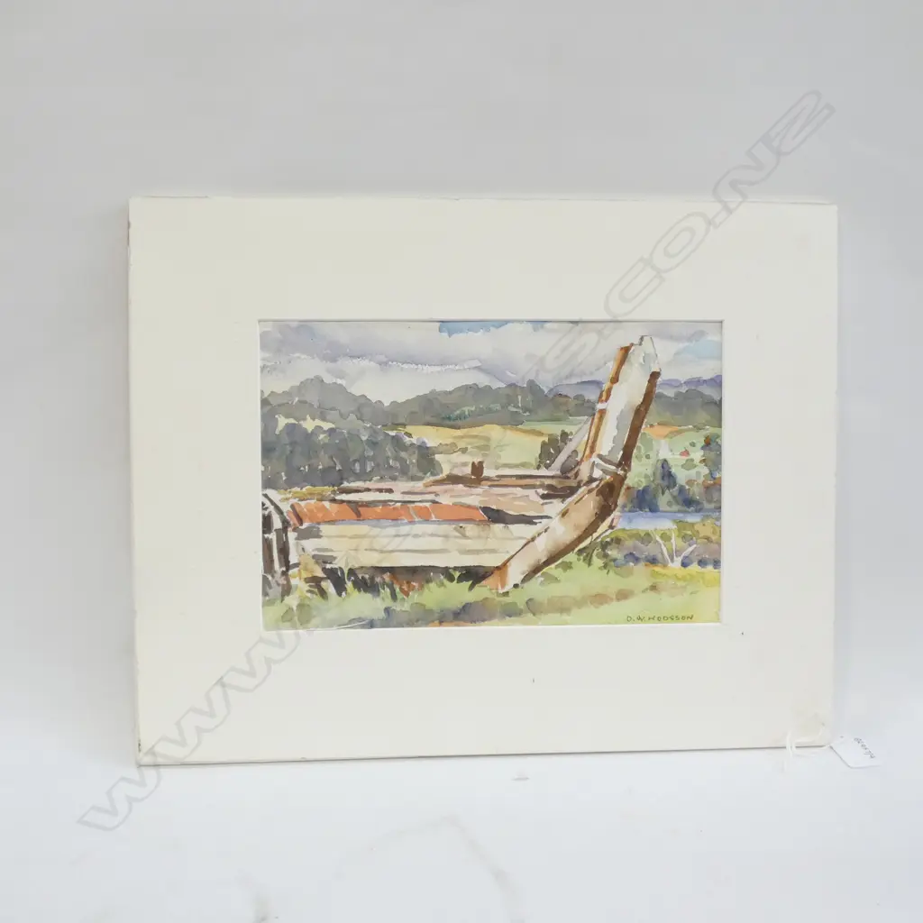 W/CRURAL SCENE, SIGNED D W HODGSON, UNFRAMED Image 1++